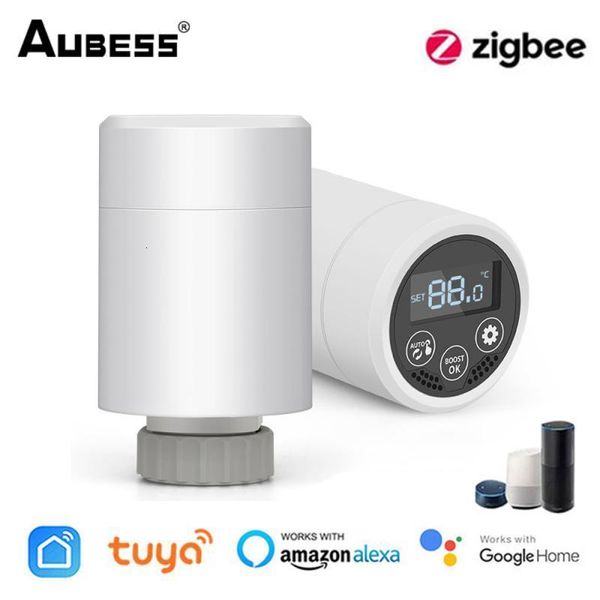 Autre Maison Jardin ZigBee 30 TRV Thermostat Tuya Actionneur de Radiateur Contrôleur de Température Programmable Intelligent Alexa Google Voice Control 230731