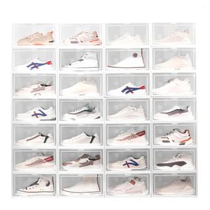 Autre organisation de stockage à la maison 421 pièces boîte à chaussures transparente ensemble organisateurs de chaussures étui en plastique pliable anti-poussière empilable combiné armoire 230617