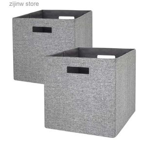 Autres organisations de stockage à domicile Better Homes Gardens Bacs de rangement en tissu cube (12,75 x 12,75) 2-pack gris Y240329