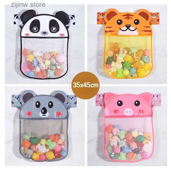 Autre organisation de stockage à domicile Dessin animé Animal Douche Panier suspendu Mignon Sac en maille Salle de bain Support organisateur pour enfants Bébé Bain Eau Jouet Net Pochette Y240