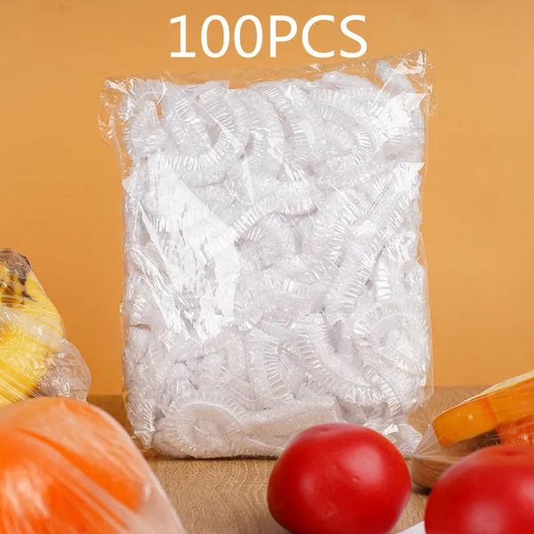 Otra organización de almacenamiento en el hogar Cubierta de alimentos desechable Saran Wrap Bolsa de plástico Grado Fruta Vegetal Elástico Cocina Mantenimiento fresco 231010