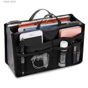 Overige Home Storage Organization Organizer Insert Bag Dames Reizen Insert Organizer Handtas Portemonnee Grote voering Dame Make-up Cosmetische tas Goedkope vrouwelijke draagtas Hot Sale Y24