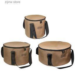 Autre organisation de stockage à domicile oxford tissu camping ustensiles de cuisinecarres de cuisine transportant un sac étanche à assiette ronde rond bol de rangement de bol sachet usure résistante y240329