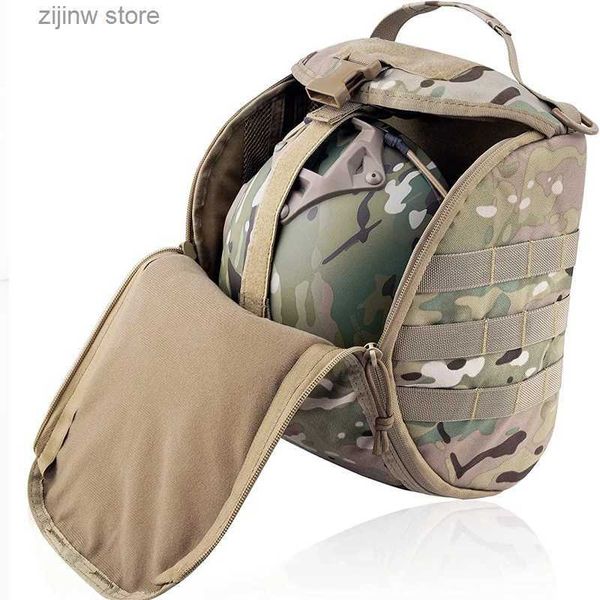 Autre organisation de stockage à domicile Sac de casque tactique PackPochette de transport militaire de stockage Molle polyvalente pour les casques de combat de tir de chasse sportive Y240329