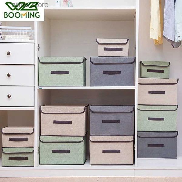 Autre organisation de stockage à domicile WBBOOMING Boîte de rangement pliable en non-tissé de 2 tailles pour articles ménagers, vêtements, sous-vêtements, chaussettes et jouets pour enfants, organisateur de rangement c