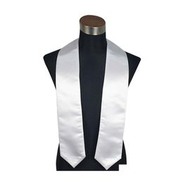 Autres textiles de maison 100pcs / lot 72 pouces Grad Senior Student Vneck Logo Impression Sublimation Blank Graduation Étoles Pour Les Étudiants Drop Dhcu5