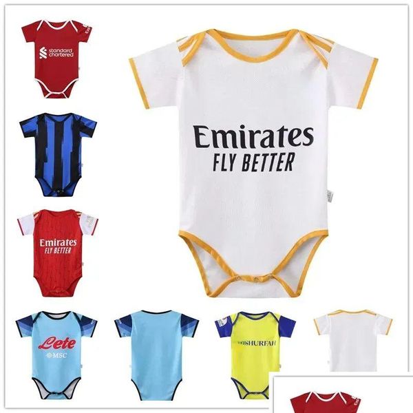 Autre Home Textile 23 24 Baby Football Kit Barcelone Childrens Cling Clog pour filles et garçons 9-18 mois Drop Livilar