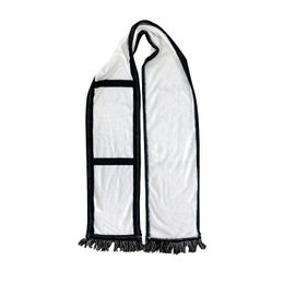 Autre maison textile bricolage sublimation écharpe avec frange serviette de Noël blanc blanc foulards 18x165cm flanelle en gros Noël pour Adt VA Dhu2H