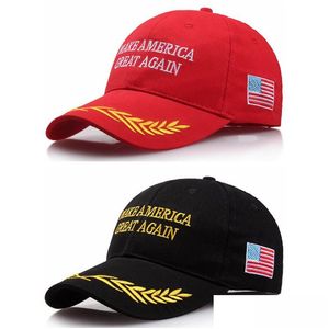 Autre broderie textile à la maison Trump Support Baseball Cap Make America Great Again Snapback Donald Hat Réglable Sports Ball Caps Gi Dhsjj