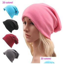 Autre Accueil Textile Lady Hommes Chapeau D'hiver Casual Cap Adt Bonbons Couleur Tricoté Mode Hip Hop Doux Stretch Hommes Femmes Designer Beanie H Dhcek