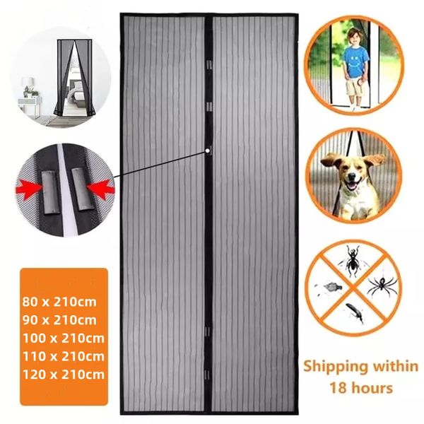 Otros textiles para el hogar Punchfree Mosquitero magnético Anti Bug Insect Fly Mesh Puerta Cortinas Pantalla de cierre automático Adecuado para deslizamiento 230927