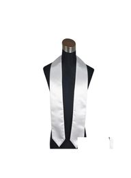 Altro Tessili per la casa Sublimazione Cravatta per laurea in bianco Stole Laureato Studente senior Vneck Stampa del logo per gli studenti Consegna di goccia Gard9111146