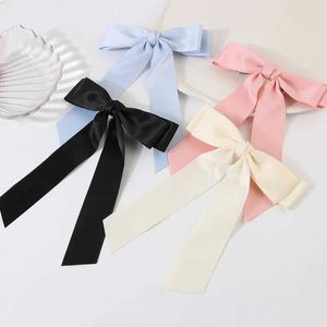 Autre nouveau-nouveau tissu de mode Hair Hair Bow Hair Hair pour les femmes Clips de cheveux Sweet Girls Black Blanc Clif de pointe de nœud