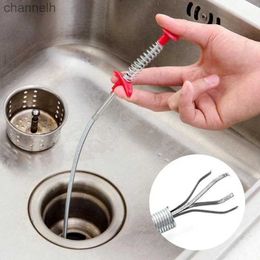 Autres outils de nettoyage ménager Accessoires 60 cm Nettoyeur de drain domestique Plombiers Serpent Ressort Tuyau Déboucheur Drague pour évier de cuisine Égout Toilette Salle de bain 240318