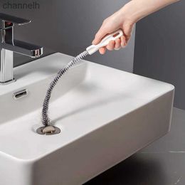 Autres outils de nettoyage ménagers Accessoires Tuyau pliable Drague d'égout Nettoyant pour cheveux Lavabo Brosse Outil d'eau pour produits de salle de bain 240318