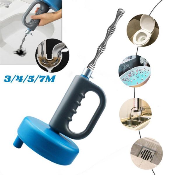 Otras herramientas de limpieza de hogares Accesorios de 3457m ​​Manual Pipado de inodoro Draking Fregadero de alcantarillado Remover Bloqueo Bloqueo de fontanería Accesorio de baño 230815