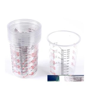 Autres articles ménagers divers 600 ml de tasse de peinture en plastique transparent fabricant de mesure de qualité alimentaire échelle imprimée PP Forma proportionnel D Otcmm