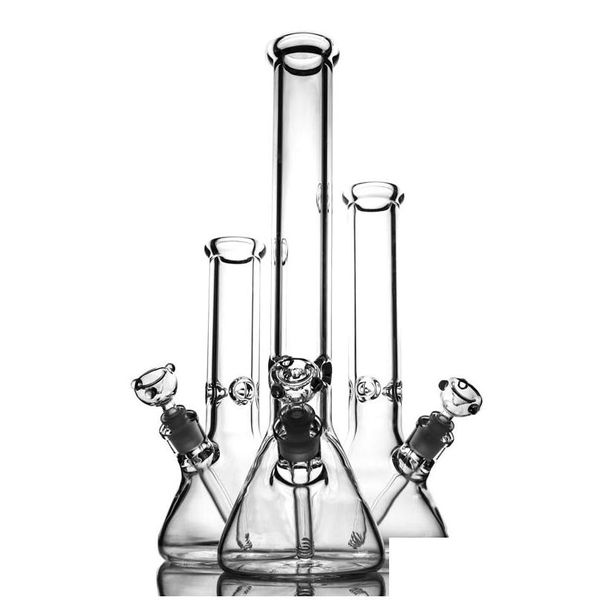 Otros artículos para el hogar Pesado 9 mm Bong de vidrio Cachimbas Cubilete Bongs Grueso Elefante Articulación recta con receptor Clásico Fumar Wate Dhl8N