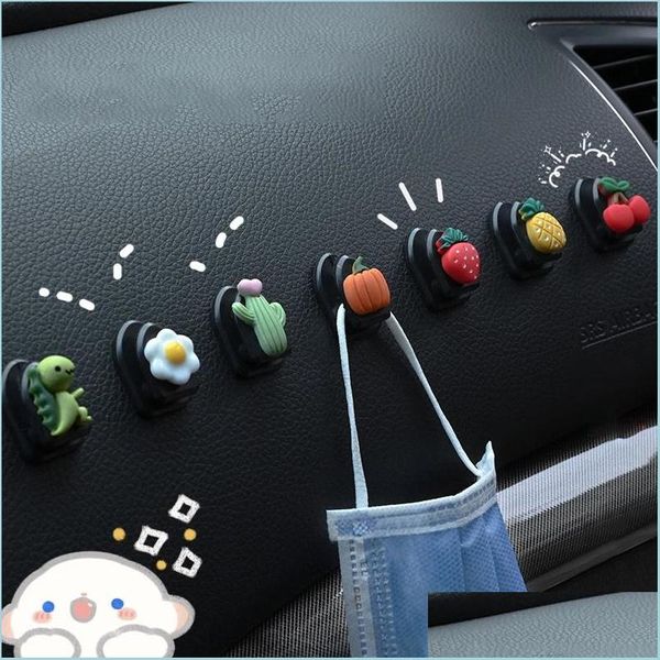 Autres Articles Ménagers Décor À La Maison Crochets De Rangement Fruit Animal Forme Cintre Mural Accessoires De Voiture Mignon Poinçonnage- Organisateur De Porte Drop D Dh1Rc