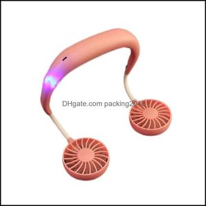 Otros artículos diversos para el hogar Hogar Jardín Colgante Cuello Ventilador Plegable Lazy Person Secador de pelo Hombre Mujer Usb Escritorio Soplador Plástico Blanco Adjusta