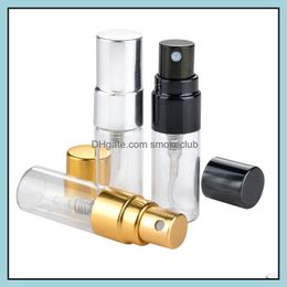 Andere huishoudelijke diversen Home Tuin L Aluminium ER per fles Draagbare Mini Travel Glas Trial Flessen Atomizer 3 Kleur Sample Parfum Drop