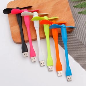 Party Favor Mini USB Fan Flexible Bendable Cooling Fan voor Power Bank Laptop PC AC Lader Portable Hand Computer Summer Gadget