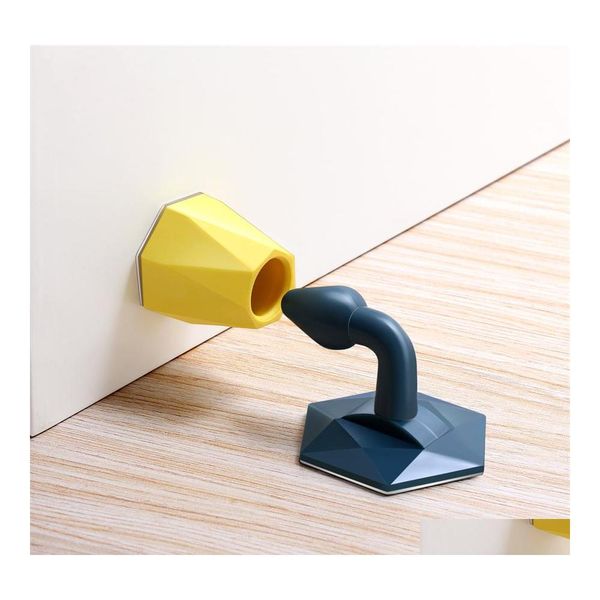 Autres articles divers ménagers Muet Nonpunch Sile Butée de porte Touch Toilette Mur Absorption Plug Antibump Holder Gear Gate Drop Delivery H Otz0K