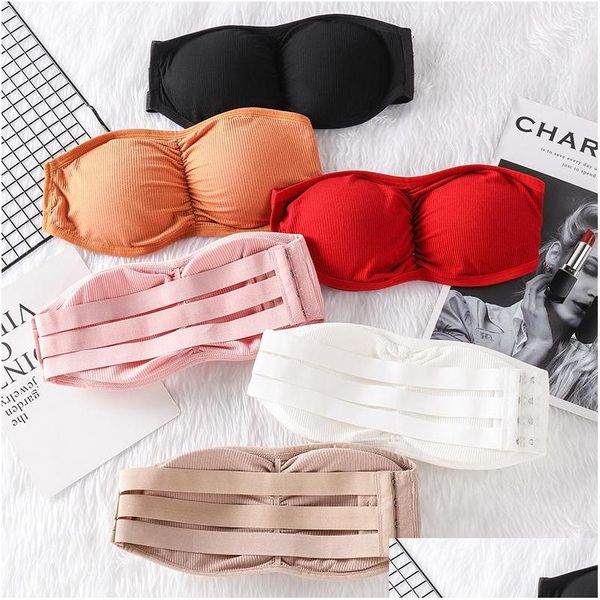 Autres Articles Ménagers Soutien-Gorge Sans Bretelles Sans Couture Onepiece Enveloppé Tube Top Soutien-Gorge Amovible Pour Les Filles Doux Andeau Sexy Lingerie Top Dhqhm