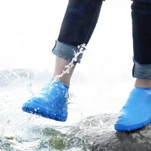 Autres articles ménagers divers couvre-chaussures de pluie en silicone hommes femmes en plein air antidérapant résistant à l'usure chaussures épaisses couvre WJ0036