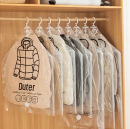 Overige Huishoudartikelen 1pc Gecomprimeerde BagCloset Hangende Organisator Vacuümzak voor Kledingopslag met Hanger Ruimtebesparend Doorzichtige Seal Zakken Garderobe 231018