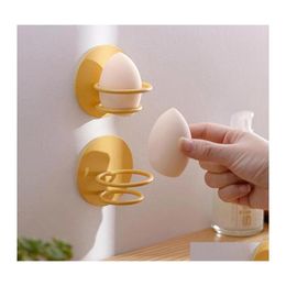 Autre organisation d'entretien ménager 1 Mtipurpose Hook Beauty Egg Powder Puff Wall Hooks Sub Storage Rack Home Organizer Cosmetics Eggs Dhgup