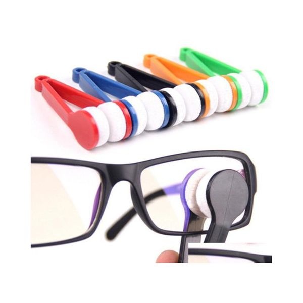 Otra organización de limpieza 1Pc Minuble Sided Glasses Brush Microfiber Glasss Cleaner Limpieza Sn Wipe Inventory Wholesale D Dhlwt