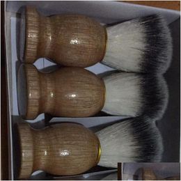 Andere huishoudelijke organisatie Kapper Haar Scheerbaardborstels Natural Wood Handgreep Brush Geschenk Portable Tool Men Nieuwe Beauty Heren DHQ2J