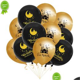 Autre organisation de ménage Eid Mubarak Ballons en latex Décoration du Ramadan pour la maison Festival musulman islamique Fournitures de fête 2023 K Dh8Ei