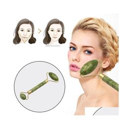 Andere huishoudelijke organisatie Jade Roller Masr voor gezichtsrollers Gua Sha Nature Stone Beauty Dunge lift Anti Wrinkle Facial Sk Dhwil