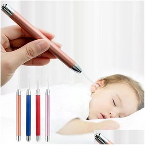 Andere huishoudelijke organisatie Led-zaklamp Earpick Baby-oorreiniger Penlight-lepel Reinigingsoren Curette-lichtlepels met uiteinde Dhama