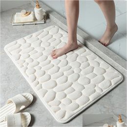 Autres tapis d'organisation de ménage épaissir rebond salle de bain tapis de bain mousse à mémoire de forme tapis de toilette antidérapant baignoire lavabo lavabo plancher Otsmc