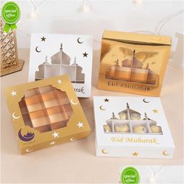 Autre organisation d'entretien ménager Nouveau 1-5pcs Eid Mubarak Boad Box Candy Cake Chocolate Emballage Ramadan Kareem Home Decoration 2023 I DHWPN