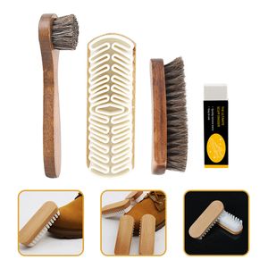 Autre organisation de ménage Brosse à chaussures Brosses à bottes Kit de polissage de nettoyage Applicateur de polissage en crin de cheval en daim 230926