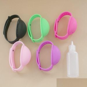 Autre organisation d'entretien ménager Sile Bracelet Distributeur de désinfectant pour les mains Lavage Stérilisation Savon liquide Bracelet Gel de salle de bain Wracelet Dhlkb