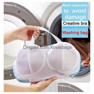 Autres organisations d'entretien ménager Vanzlife Washing Hine Special Body Sports Bra Anti-Deformation Mesh Bag Nettoyage Inventaire Wholesa Dhdqw