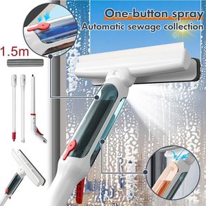 Autre organisation de ménage Brosse de nettoyage de vitres Essuie-glace en verre pour miroir de salle de bain Nettoyant à long manche avec collecte d'eau Outils pour la maison 230926