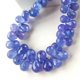 Andere ICNWAY 5 stuks Tanzaniet Natuurlijke Edelsteen Facet 6mm Kralen Waterdrop Vorm Voor Sieraden Maken Ketting Oorbel Bracelet Bracelet291E