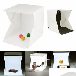 Other Indoor Lighting Portable Folding Lightbox Pography Table Top Light Including White Black Background Usb Power For Po Drop Delive Dh2Zq