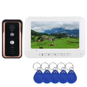 Andere intercoms Toegangscontrole 7 inch kleuren video-intercom deurtelefoonsysteem met RFID-kaartlezer HD-deurbel 1000TVL IR-CUT-camera x0718