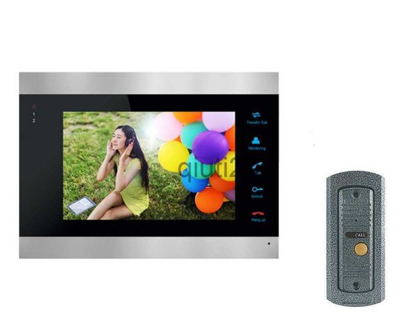 Autres interphones Contrôle d'accès ANPWOO 7 pouces LCD couleur Interphone vidéo Système d'interphone Déverrouillage de porte Couleur Sonnette Caméra 600TVL Vision nocturne x0718