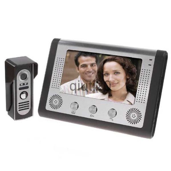 Otros intercomunicadores Control de acceso Intercomunicador visual Timbre 7'' TFT LCD a color Sistema de videoportero con cable Monitor interior 700TVL Soporte de cámara IR para exteriores Desbloqueo x0718