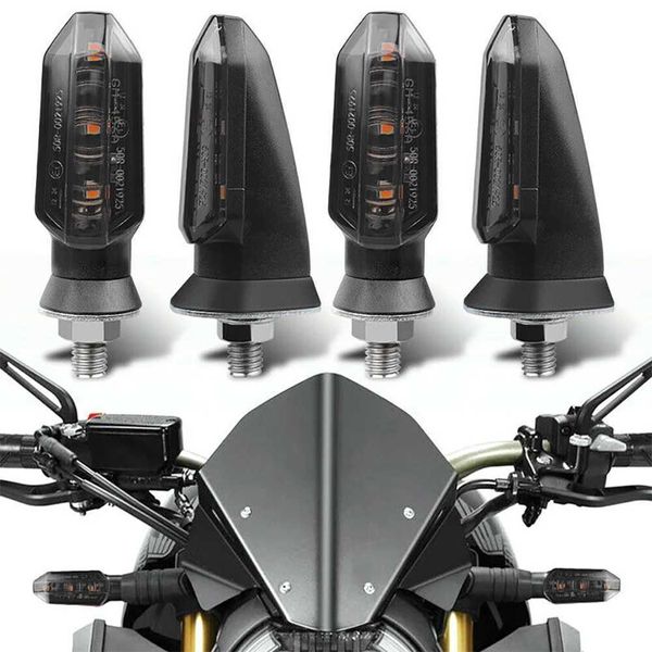 Otros accesorios interiores 1 par de luces indicadoras de señal de giro de motocicleta Intermitente de motocicleta universal 3 LED Luz ámbar impermeable Luz trasera personalizada