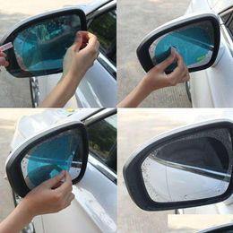 Andere interieuraccessoires 2 stuks Anti-condens Anti-glare Regendicht Auto Tuning Achteruitkijkspiegel Trim Film Er Exterieur Onderdelen Glass Drop Deli Dhgfe