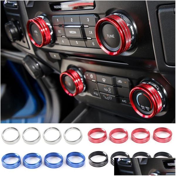 Otros accesorios interiores Aire acondicionado O Interruptor de sonido Anillo decorativo para Ford F150 Xlt 16Add 4pcs Drop Entrega Automóviles Motor Dhlho